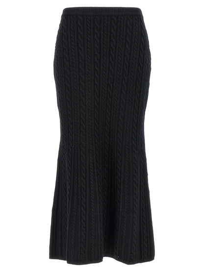 Black Wool Mini Skirt