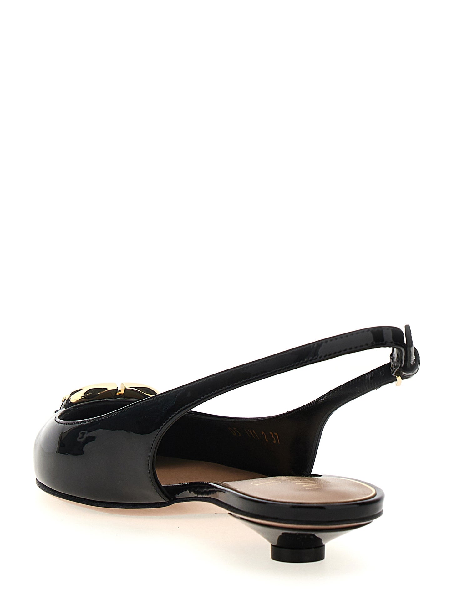 Black Calfskin Ballet Flats