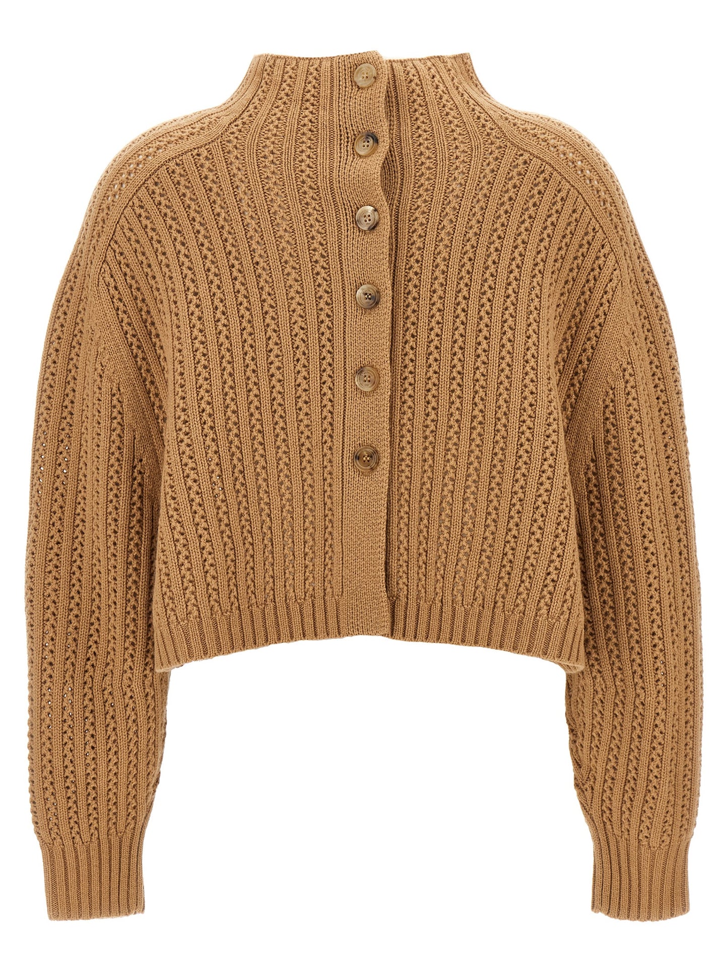 Beige Wool Cardigan