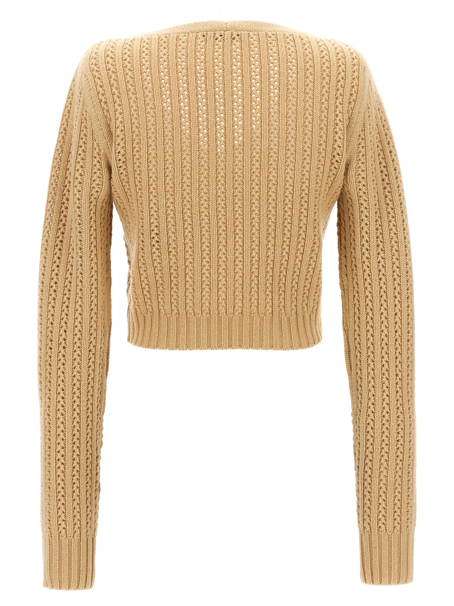Beige Wool Cardigan