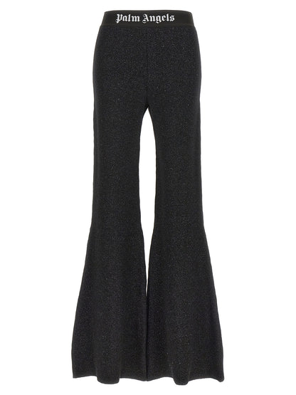 Black Viscose Flared Pants