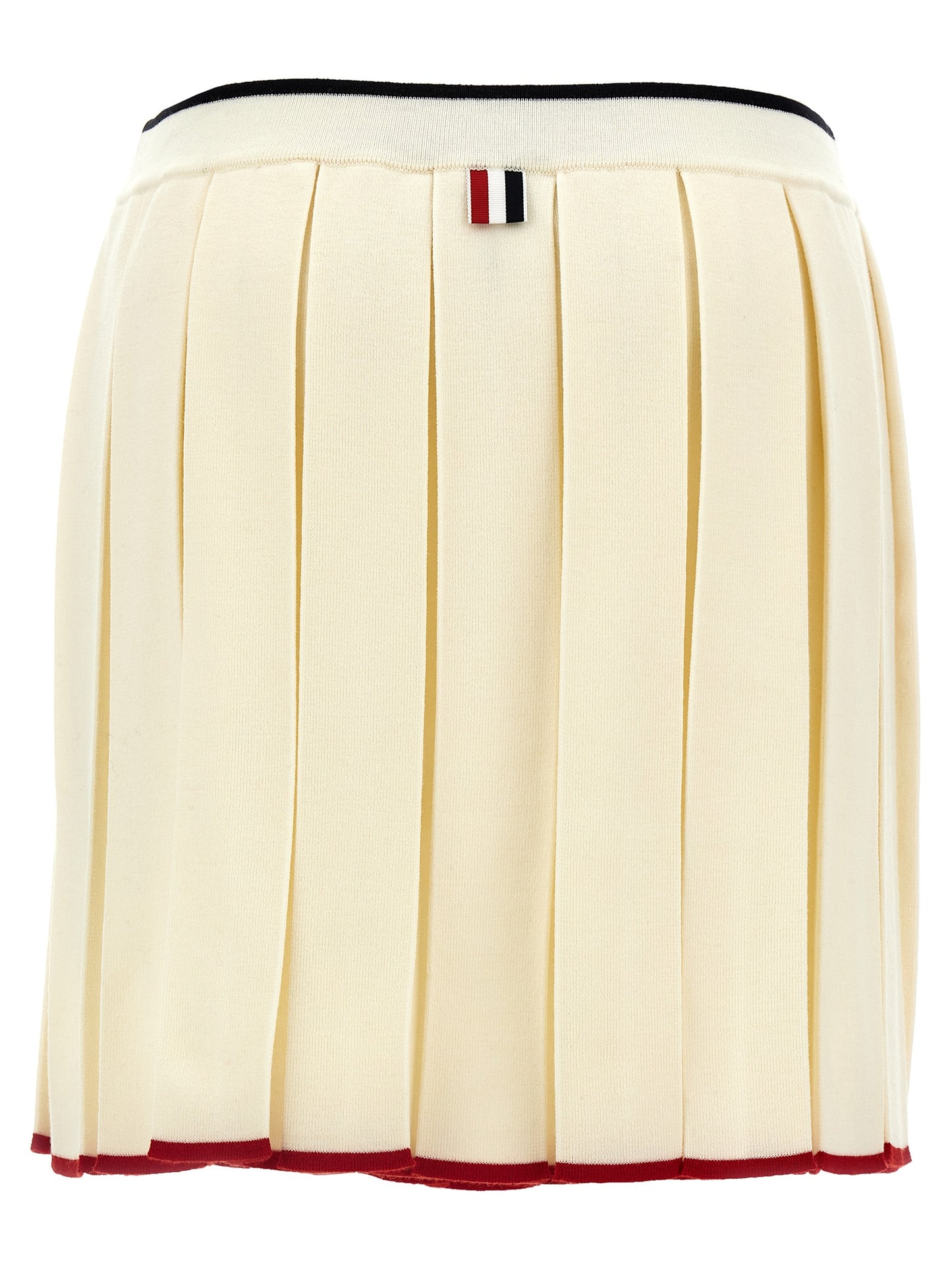 White Virgin Wool Long Skirt