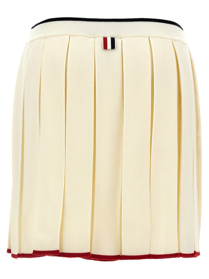 White Virgin Wool Long Skirt