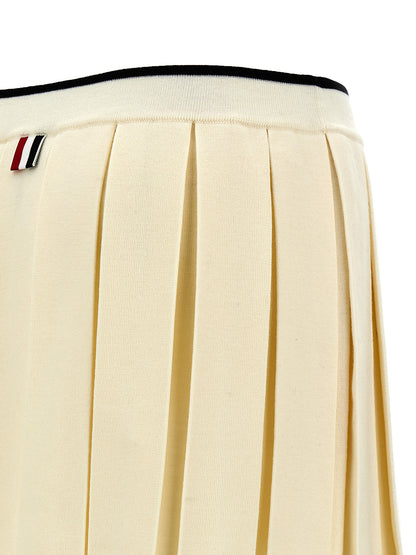 White Virgin Wool Long Skirt