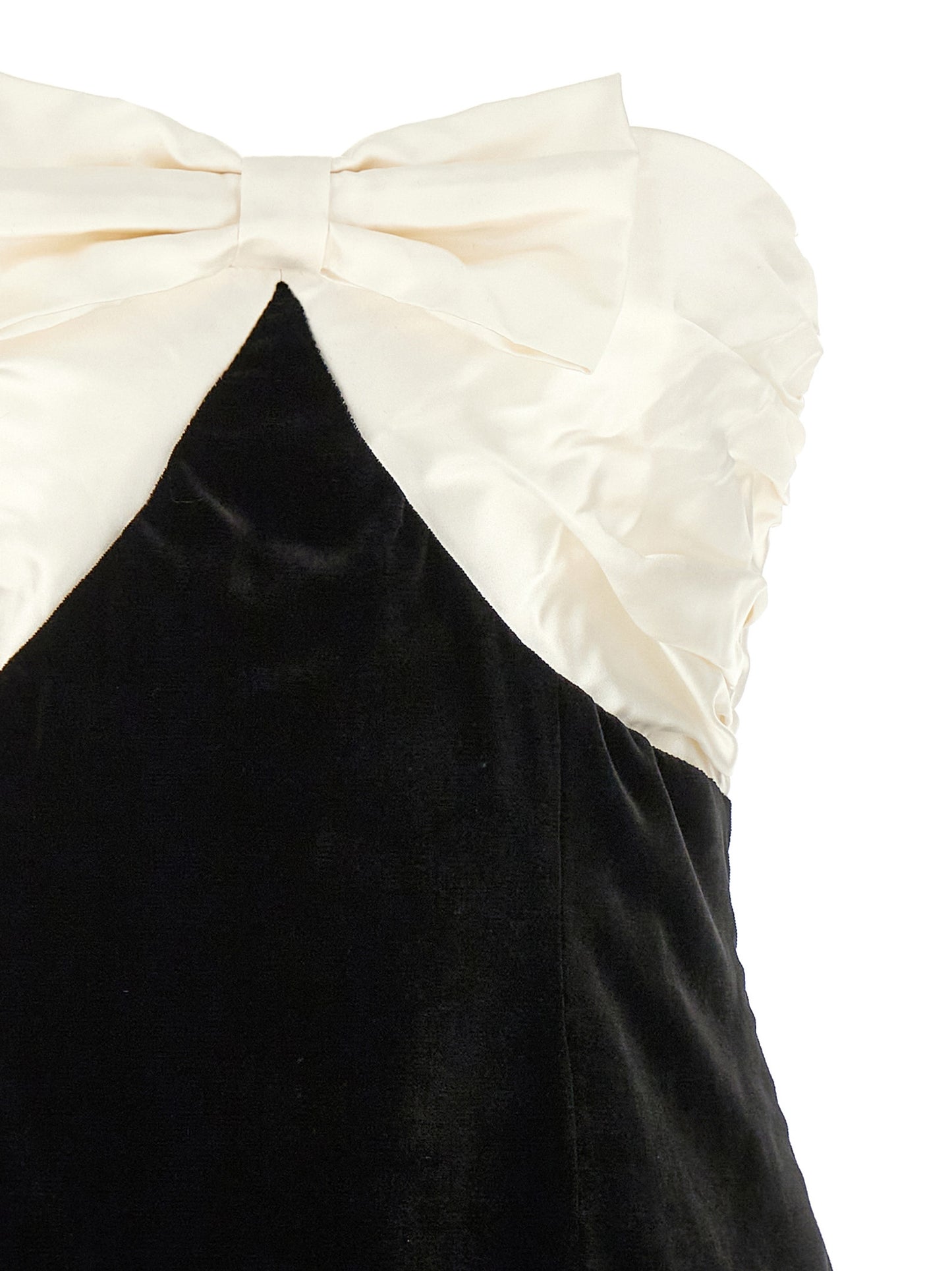 Bicolor Silk Short Dress