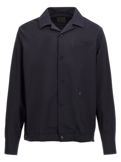 Blue Elastane Blouse
