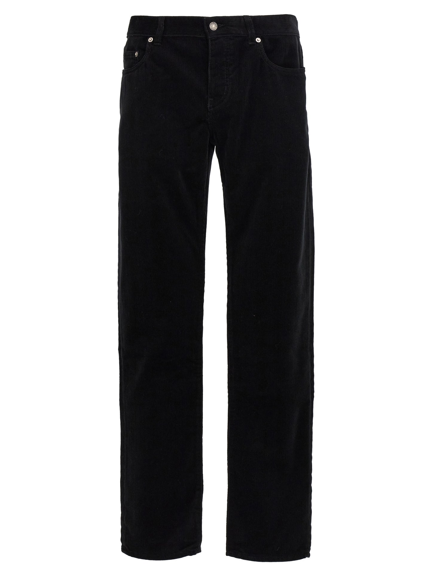 Black Cotton Casual Pants