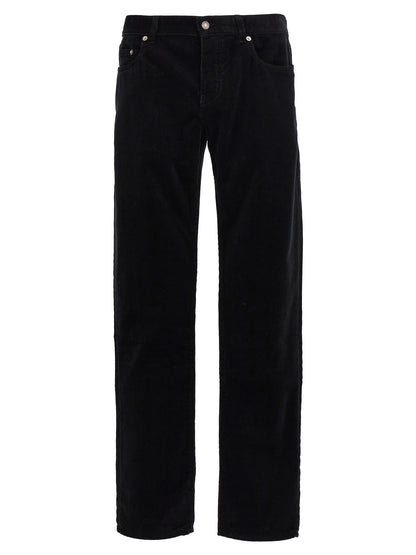 Black Cotton Casual Pants