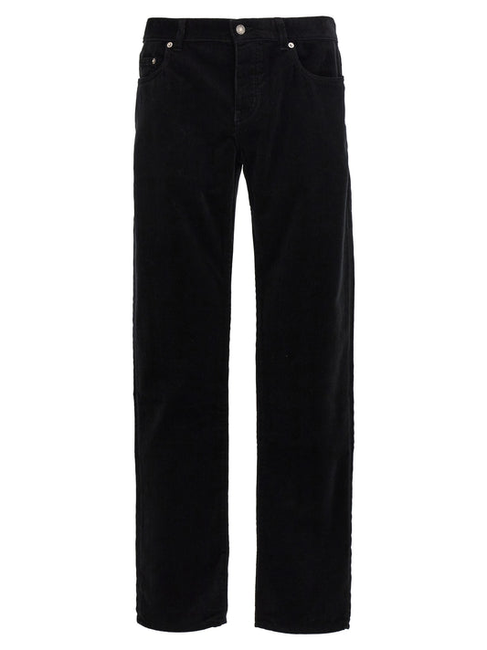 Black Cotton Casual Pants