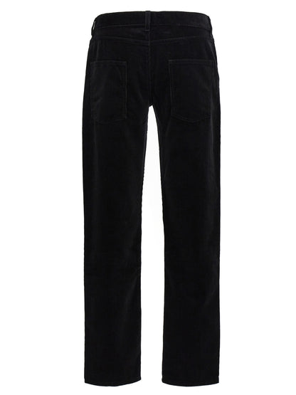 Black Cotton Casual Pants