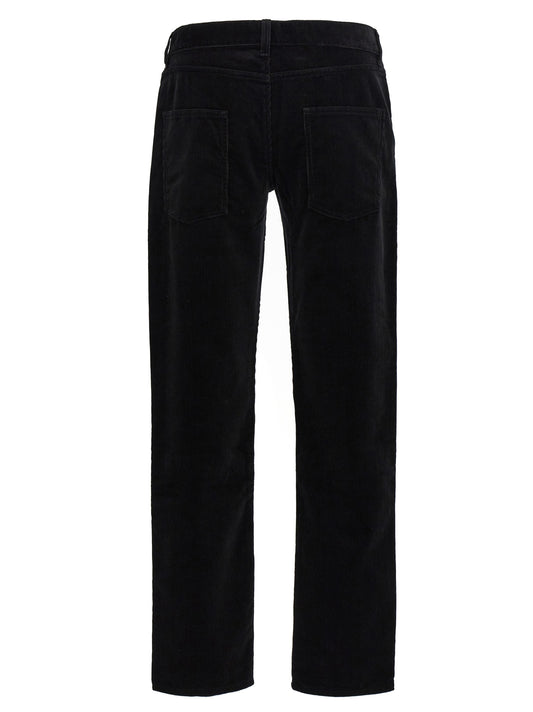 Black Cotton Casual Pants