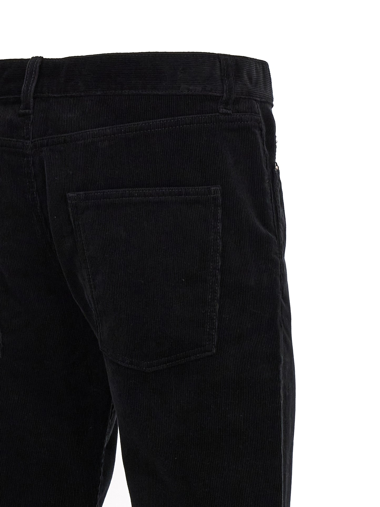 Black Cotton Casual Pants
