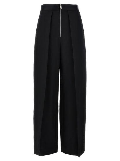 Black Viscose Casual Pants