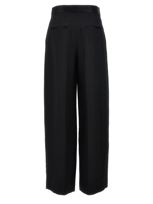 Black Viscose Casual Pants