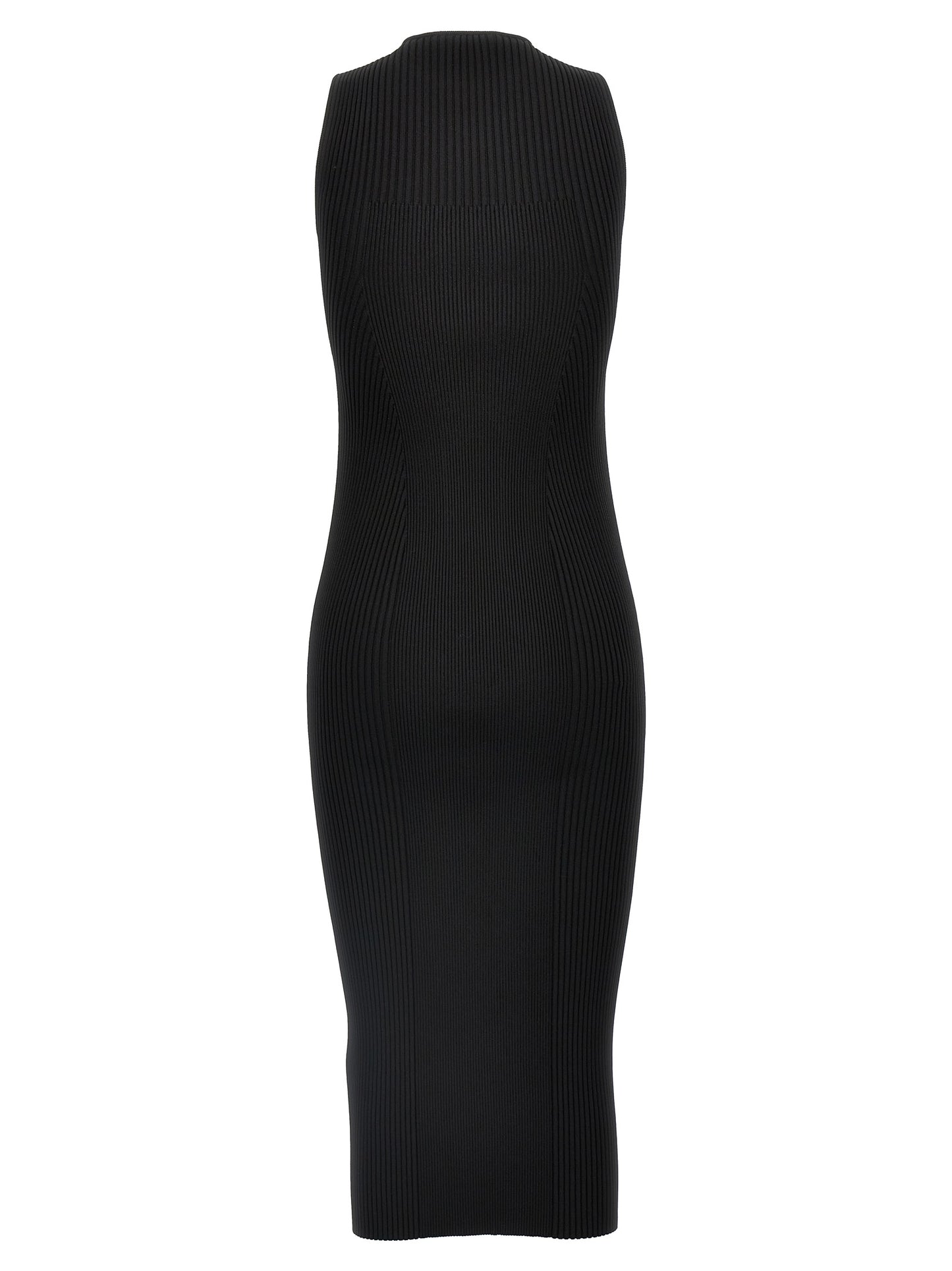 Black Viscose Midi Dress
