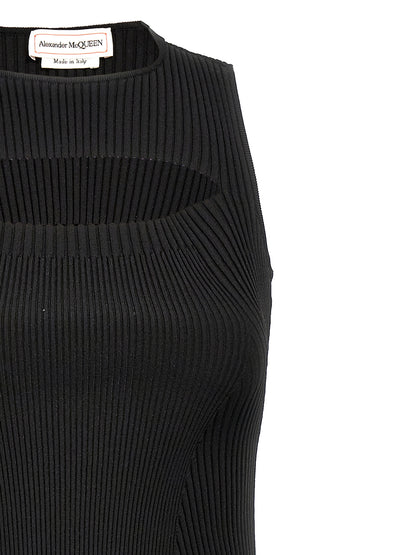 Black Viscose Midi Dress
