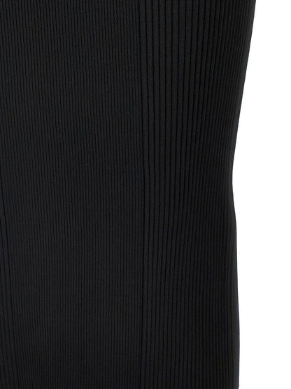 Black Viscose Midi Dress