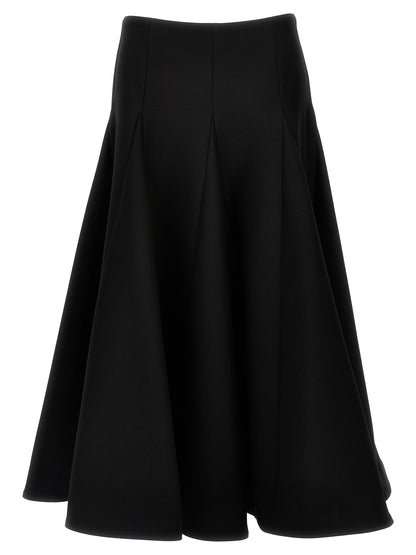 Black Virgin Wool Mini Skirt