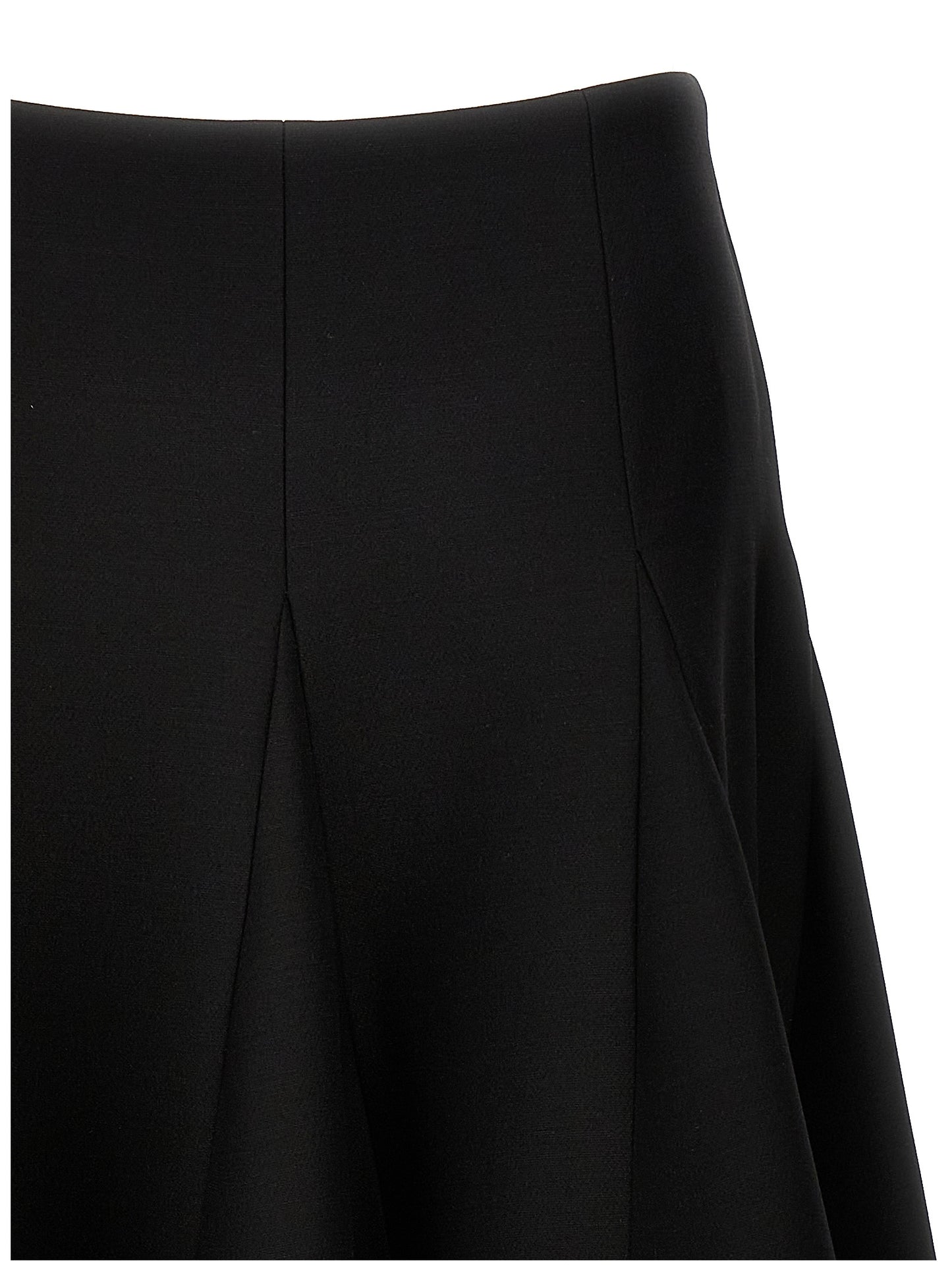 Black Virgin Wool Mini Skirt