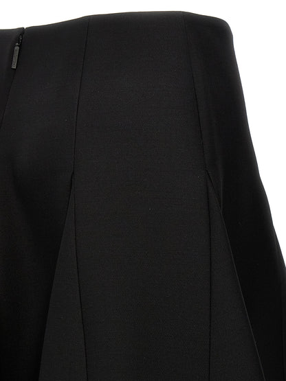 Black Virgin Wool Mini Skirt
