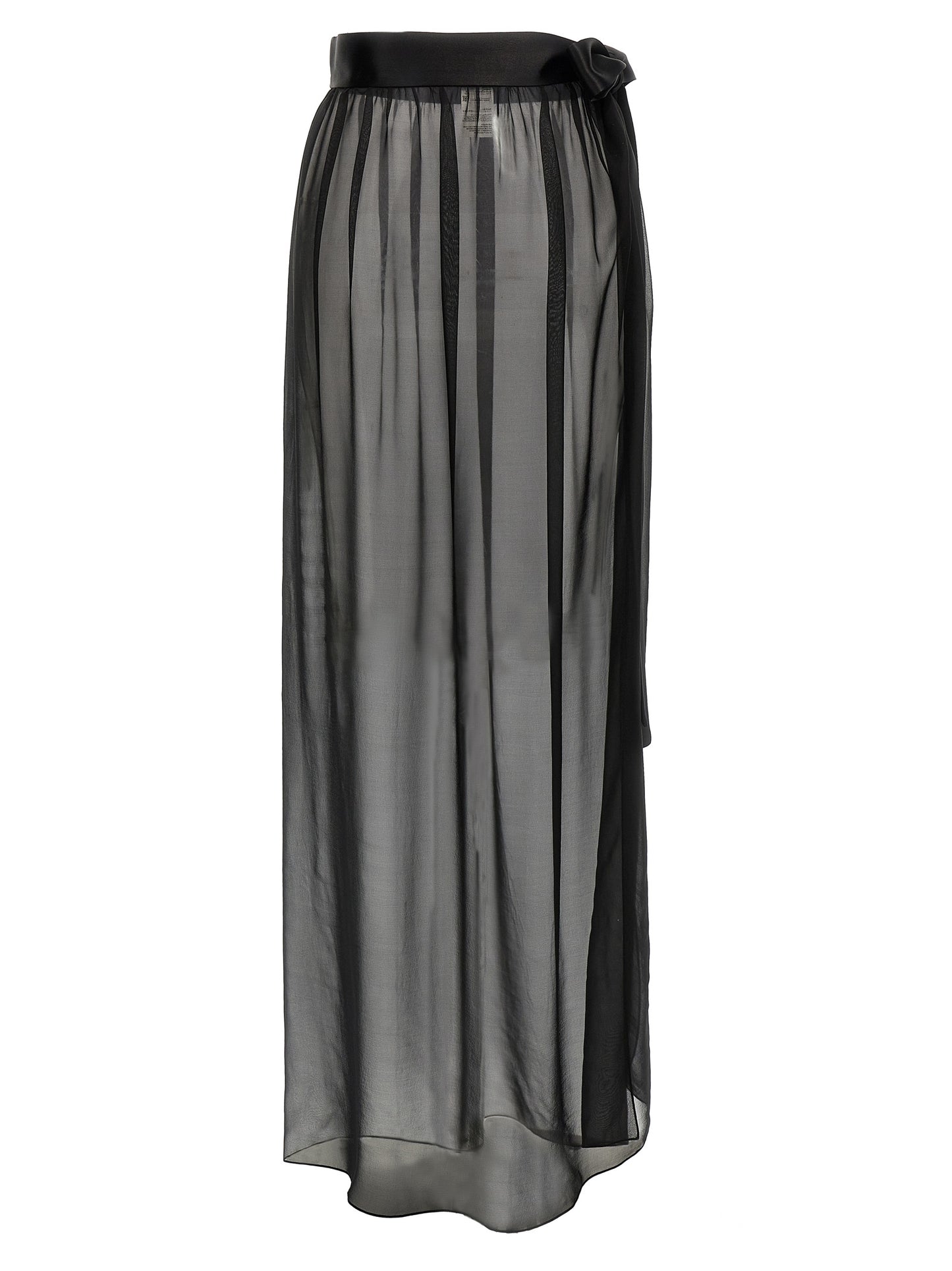 Black Silk Mini Skirt