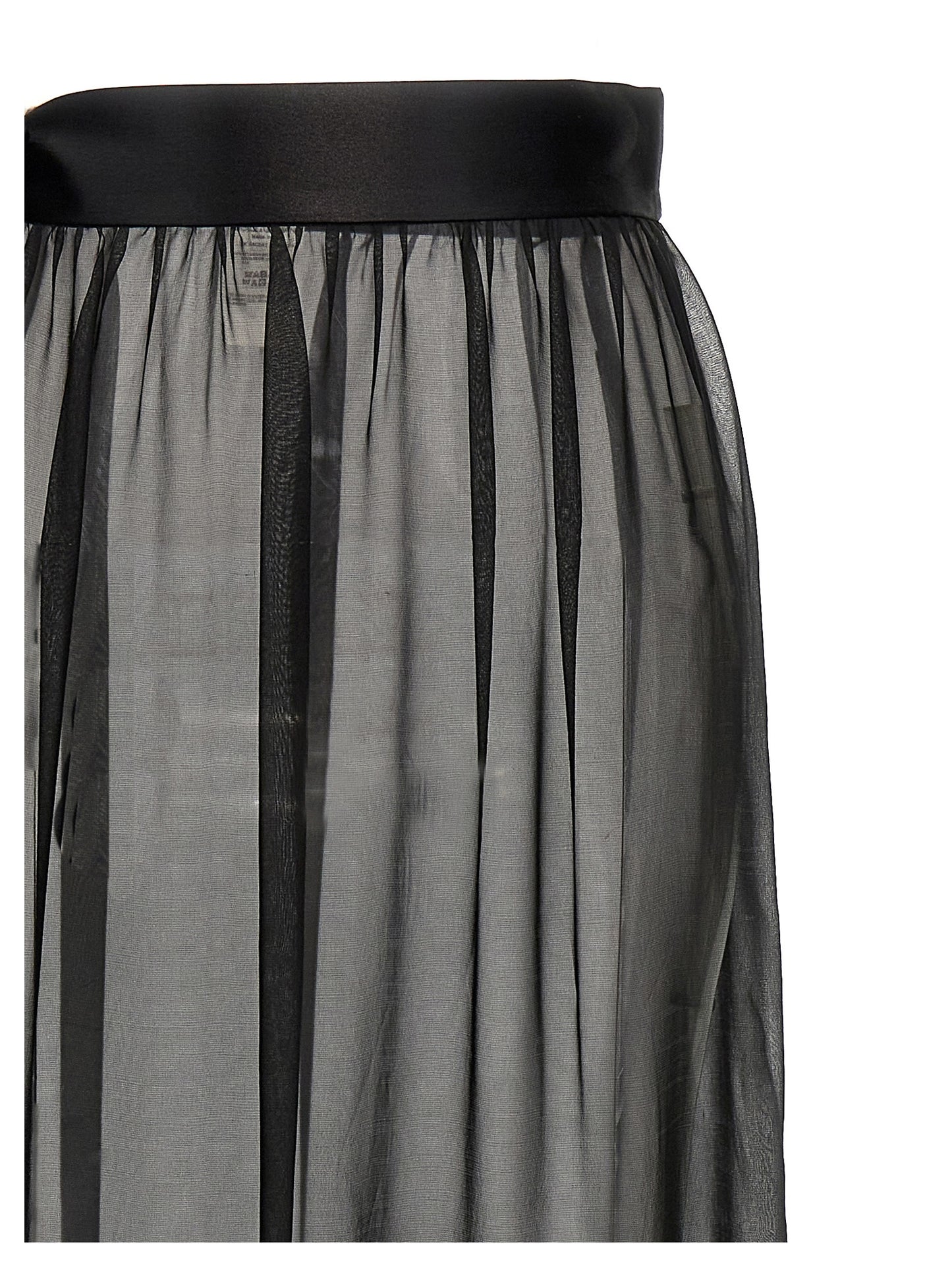 Black Silk Mini Skirt
