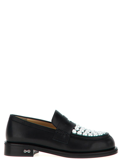 Bicolor Calfskin Slip-On Loafers