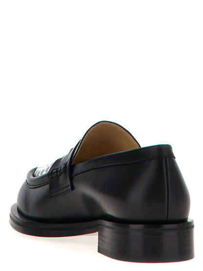 Bicolor Calfskin Slip-On Loafers