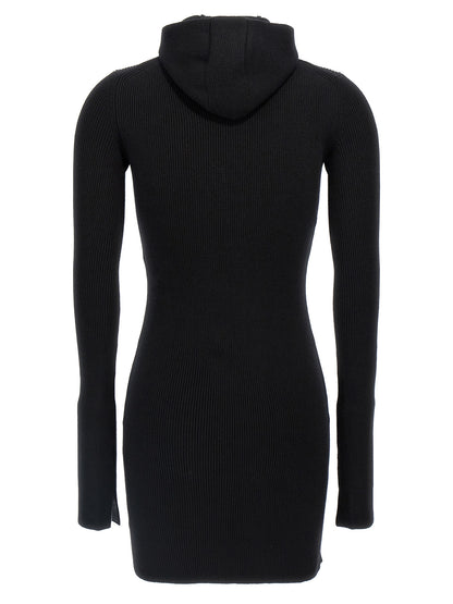 Black Wool Short Dress