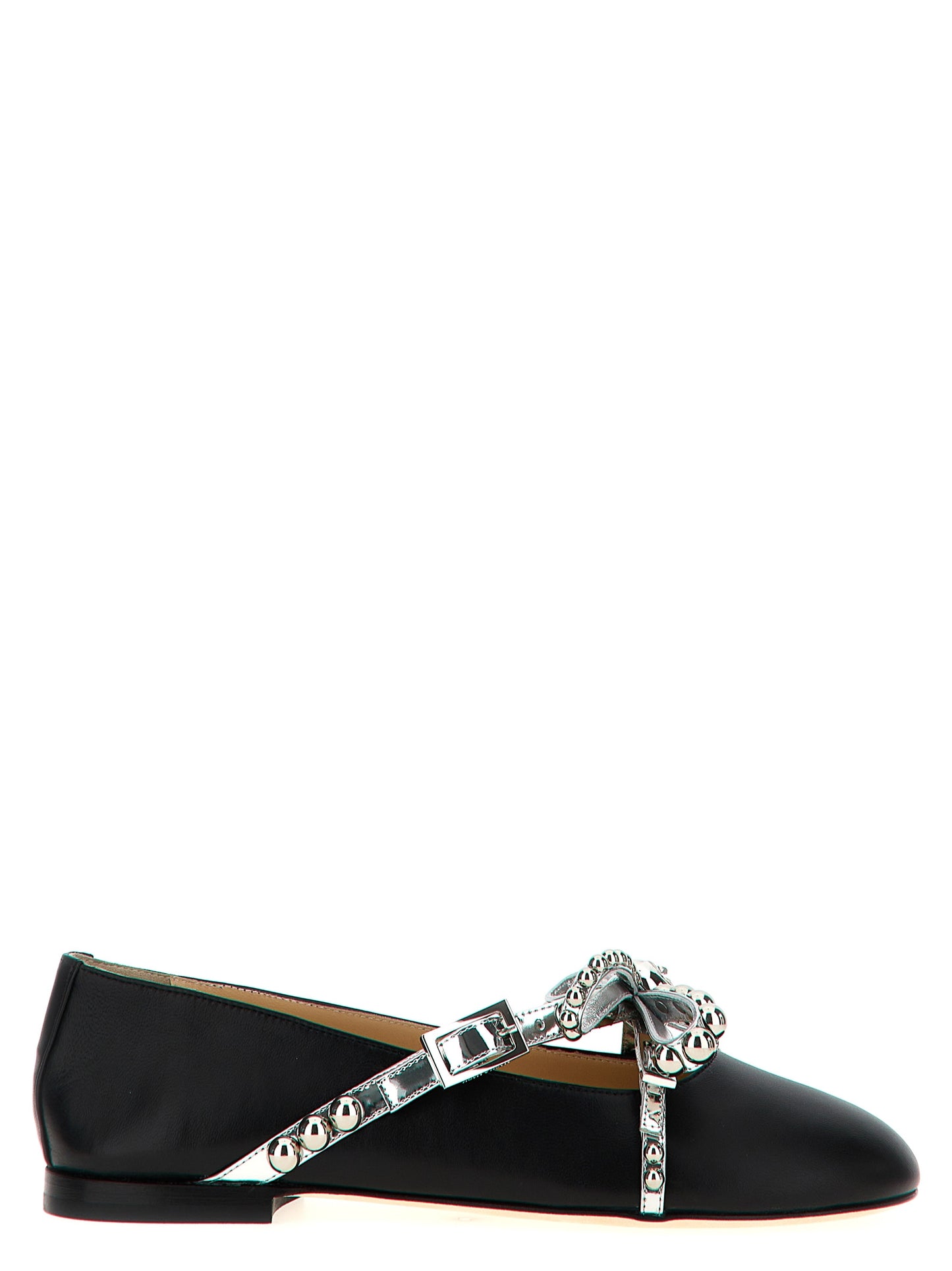 Black Leather Ballet Flats