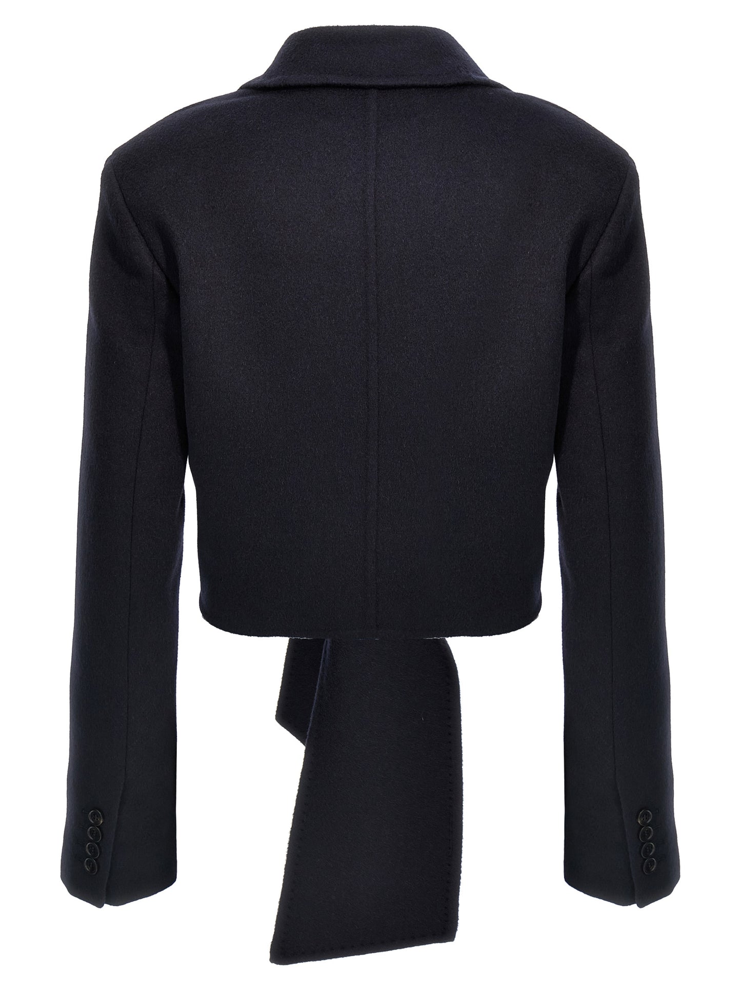 Blue Wool Full-Length Jacket