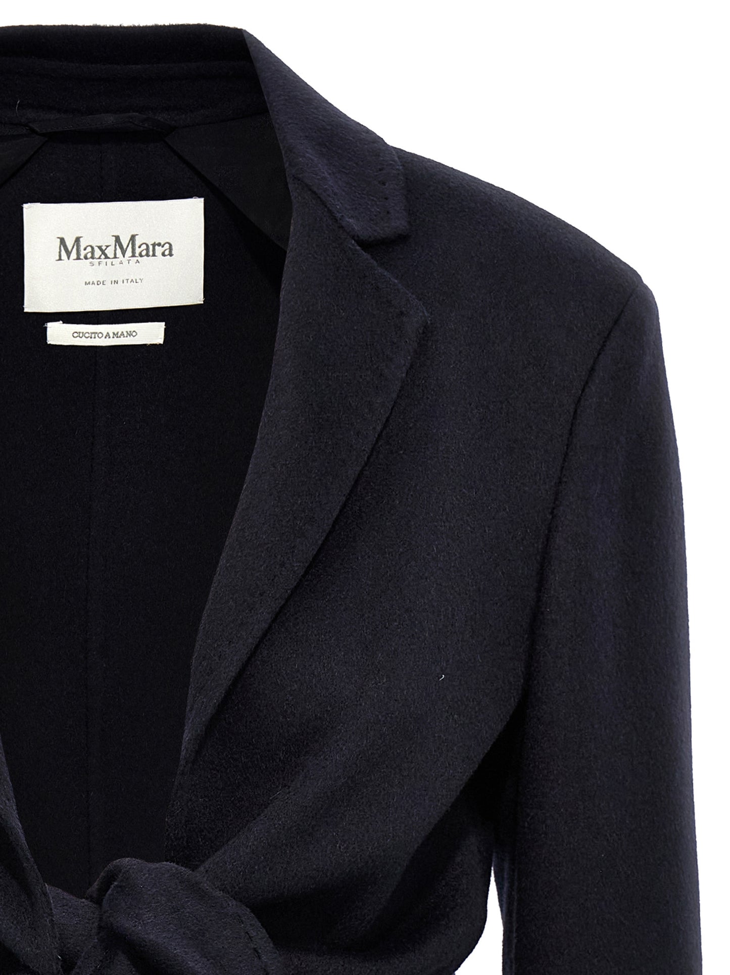 Blue Wool Full-Length Jacket