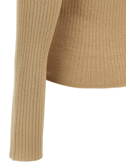 Beige Silk Cardigan