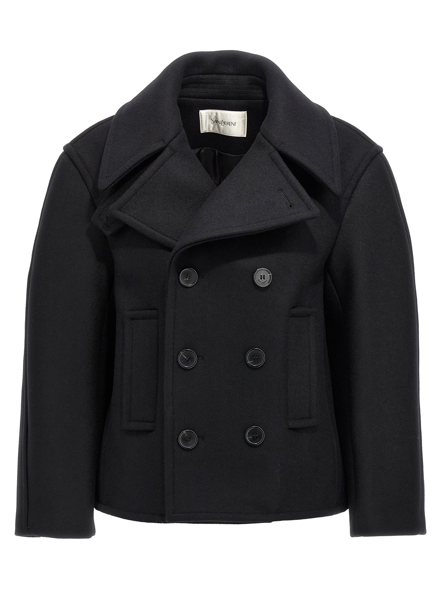 Black Virgin Wool Coat