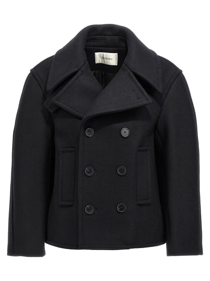 Black Virgin Wool Coat