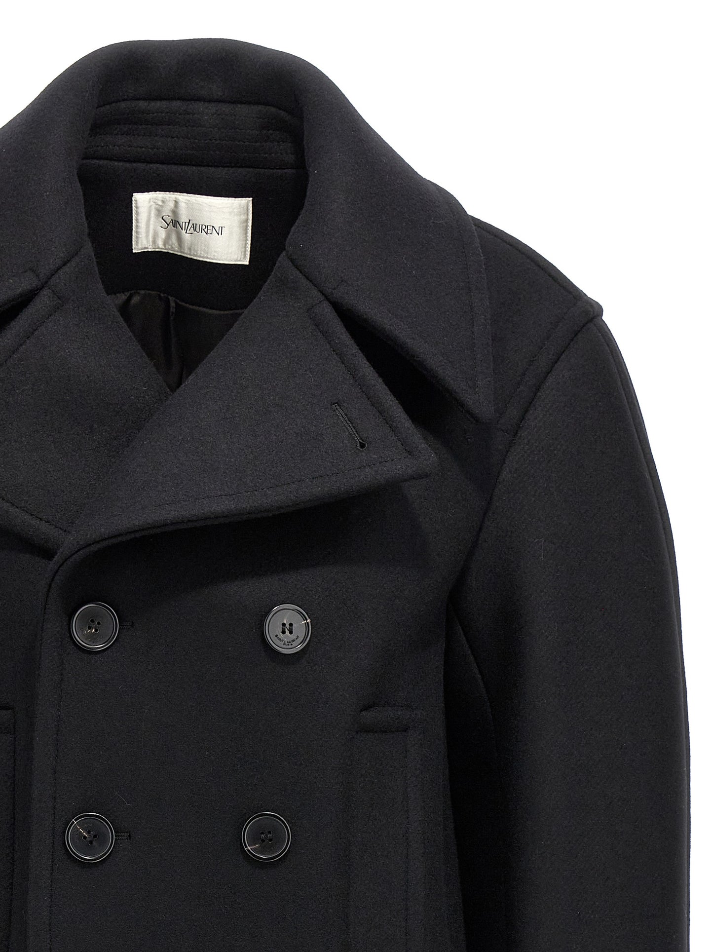 Black Virgin Wool Coat