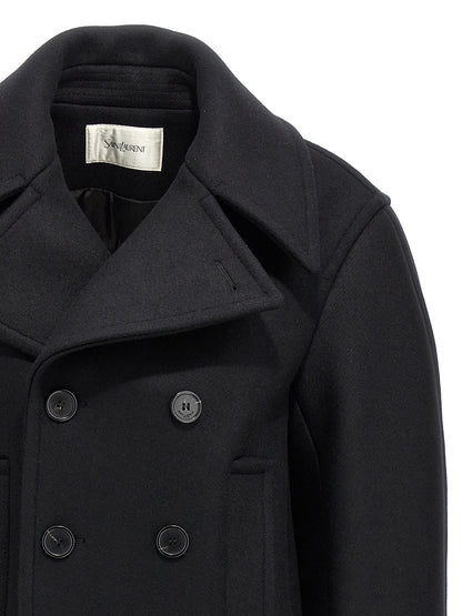 Black Virgin Wool Coat