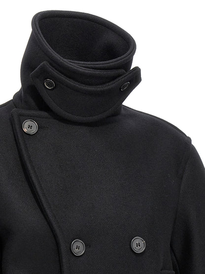 Black Virgin Wool Coat