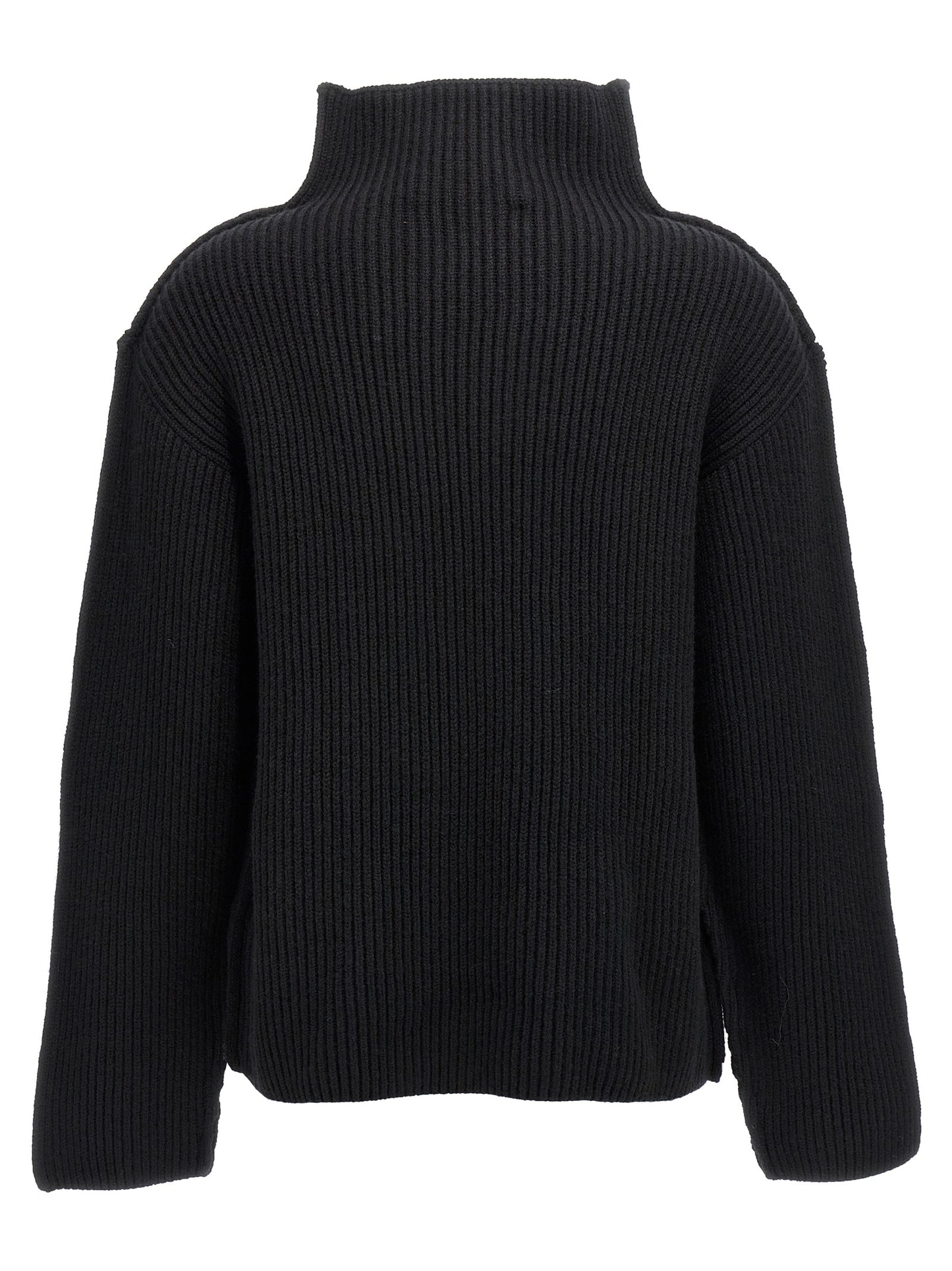 Black Wool Cardigan