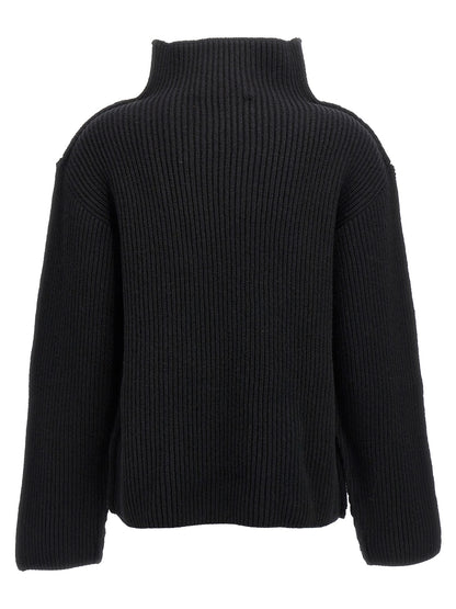 Black Wool Cardigan