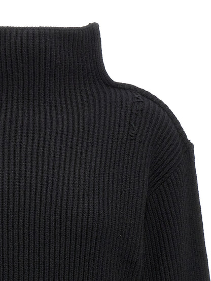 Black Wool Cardigan
