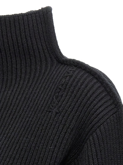 Black Wool Cardigan