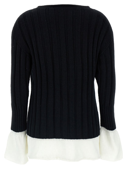 Bicolor Cotton Cardigan