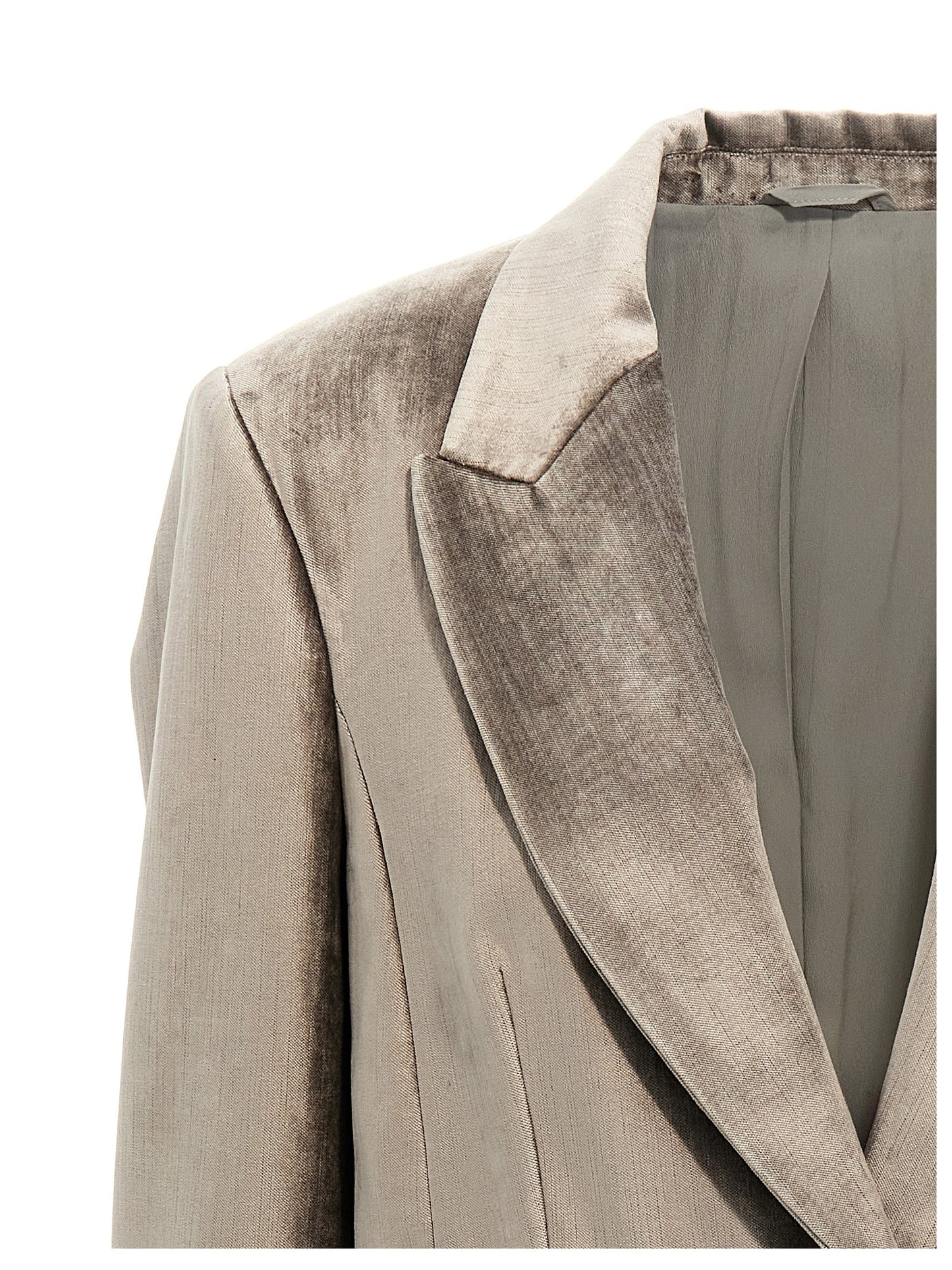 Gray Cotton Blazer