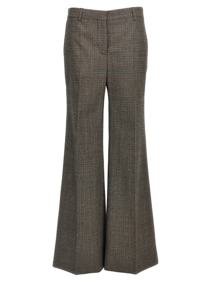 Gray Wool Flared Pants