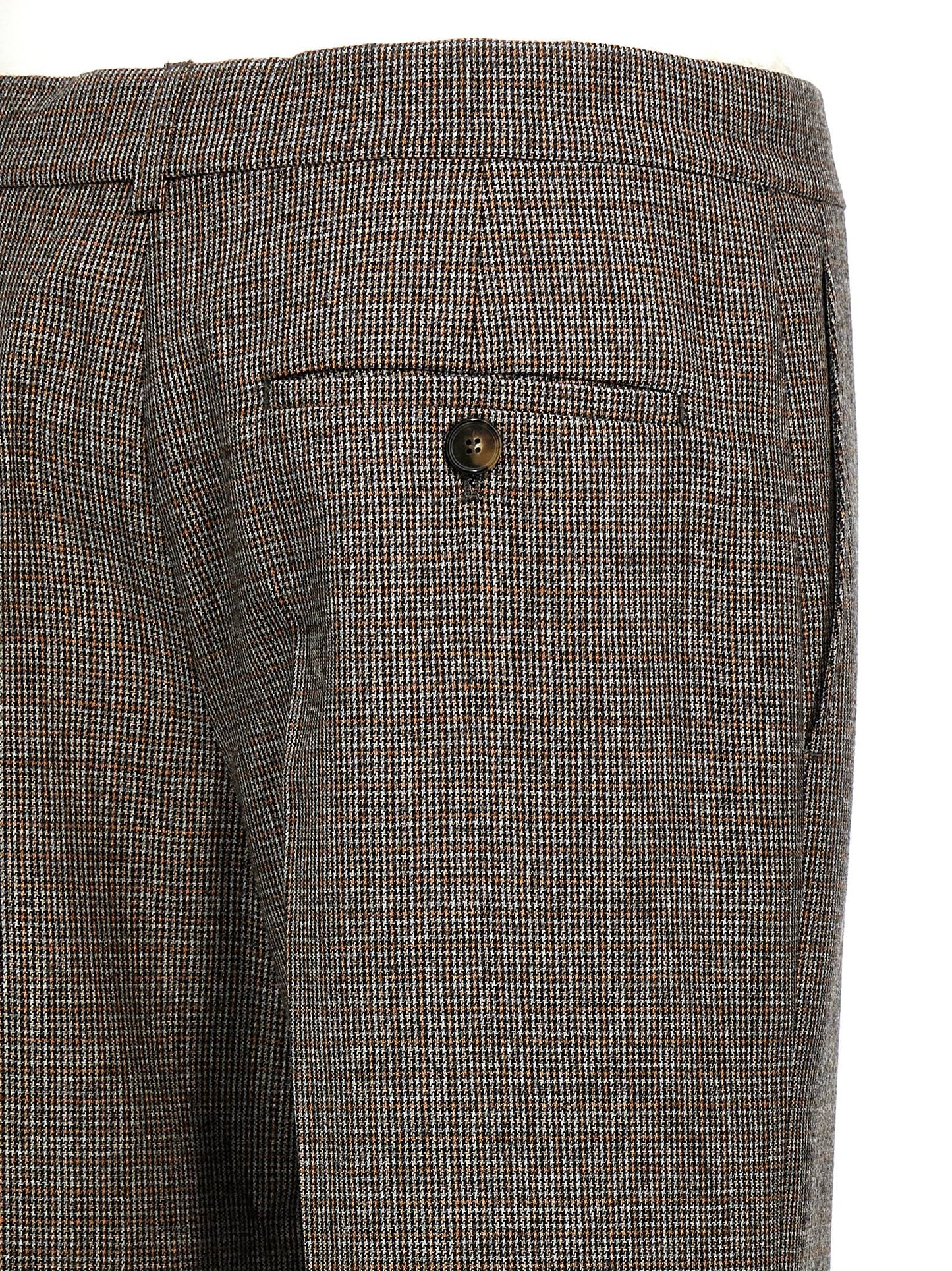 Gray Wool Flared Pants