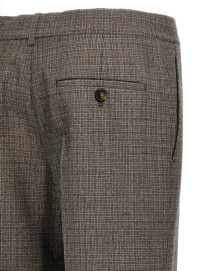Gray Wool Flared Pants