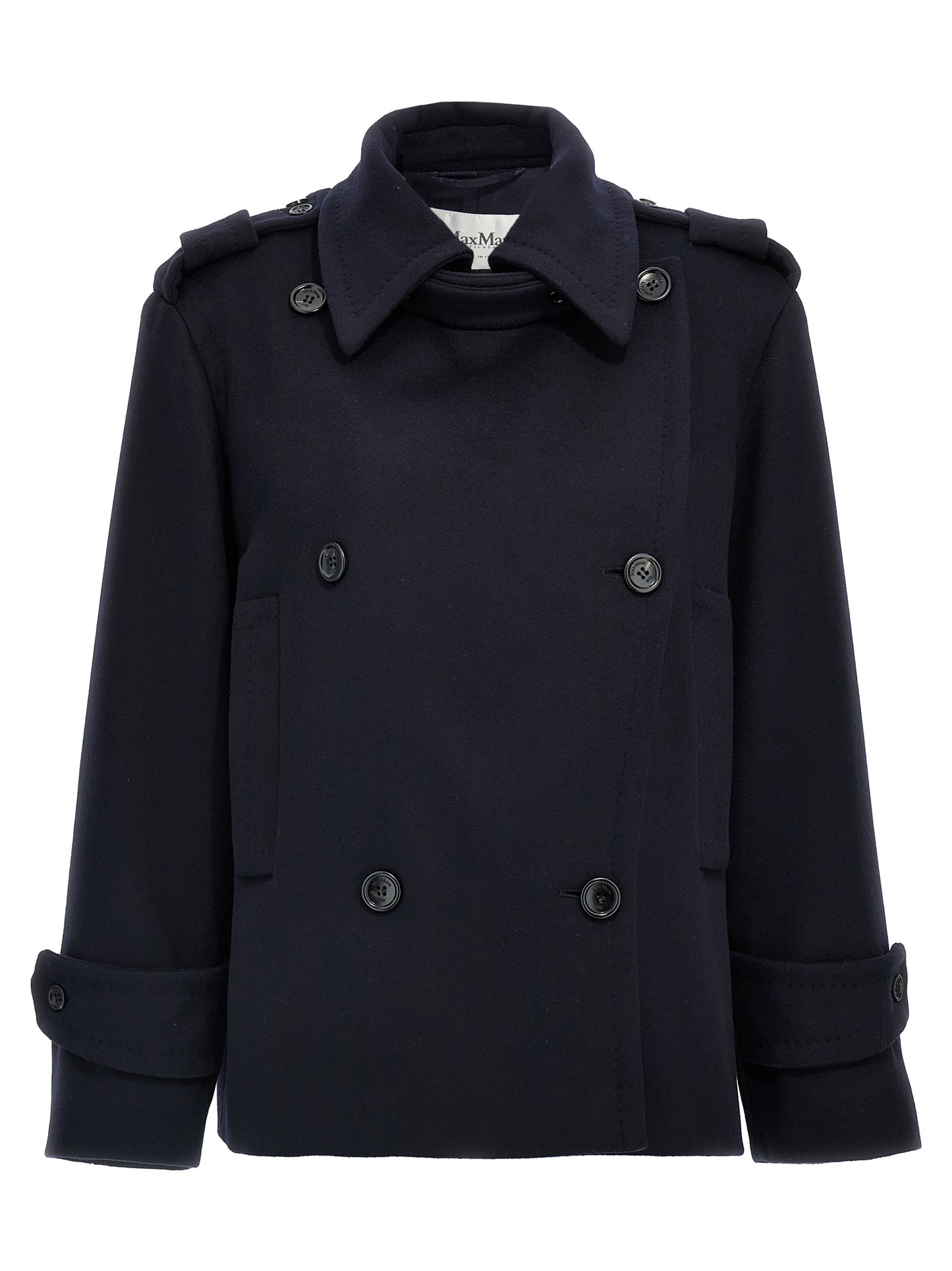 Blue Virgin Wool Coat