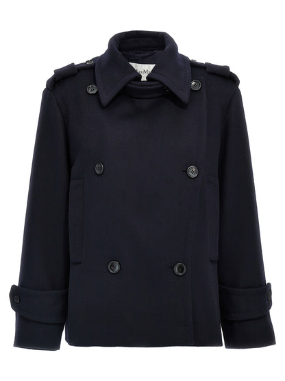 Blue Virgin Wool Coat
