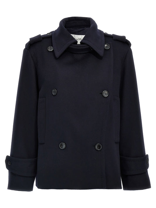 Blue Virgin Wool Coat